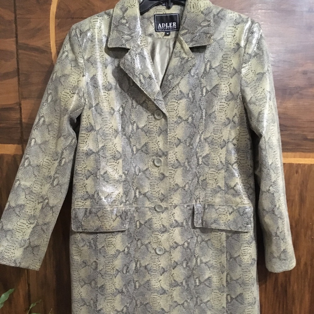 Adler snake print Leather jacket size M‎